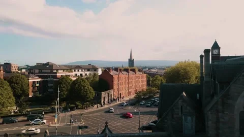 View from a height in Dublin Stock Footage 194680864