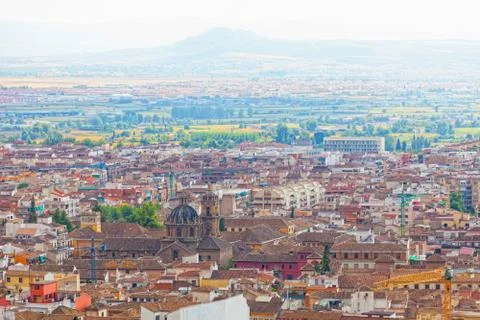 View from height to granada, spain Fotos Stock