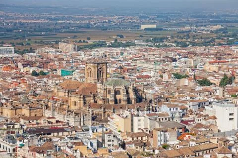 View from height to Granada, Spain Fotos Stock