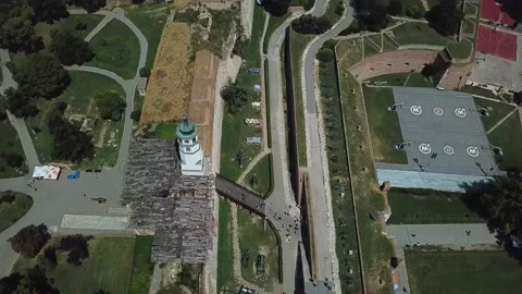 View from the height on the historic building Stock Footage 237797981