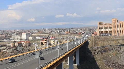 The view from the height on the large bridge 스톡 동영상 62252095