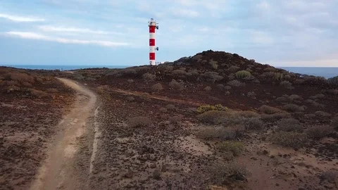 View from the height of the lighthouse Faro de Rasca on The Tenerife, Canary Stock Footage 91287718