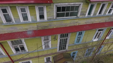 View from the height of the private sector in the city of Grodno. Belarus Stock Footage 154907361