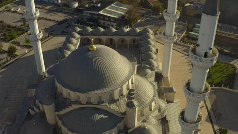 A view from the height of the Republican Central Mosque Stock Footage 259969662