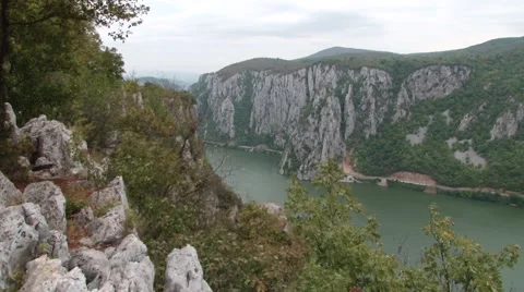 View from Heights of Canyon Stock Footage 46128801