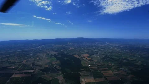 View from the helicopter window at an altitude of 3000 meters Stock Footage 221707832