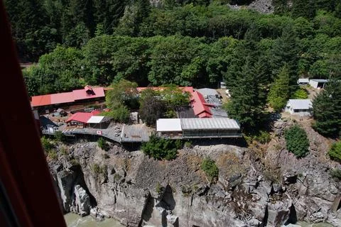 A view of the Hell's Gate facility i.      BC Canada July 28th, 2025 Stock Photos
