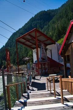 A view of the Hell's Gate Gondola.   BC Canada 　 July 28th, 2025 Stock Photos