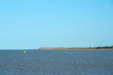 A view of Herne Bay from Whitstable in Kent Stock Photos