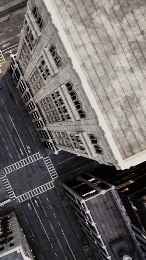 View from a high building showing streets and other tall buildings Vídeos de archivo 343157213
