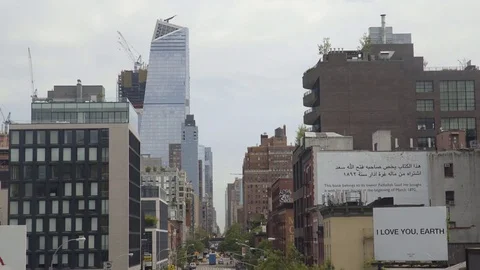 View from the High Line in New York City. 4K UHD. Stock Footage 76976463