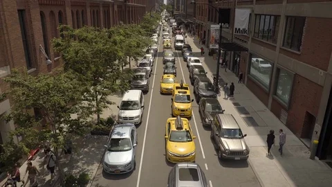 View from the High Line in New York City. 4K UHD. Stock Footage 76976923