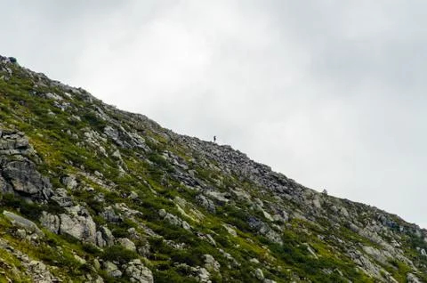 View from high mountain. clouds in the sky Stock Photos