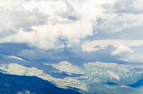 View from high mountain. clouds in the sky Stock Photos