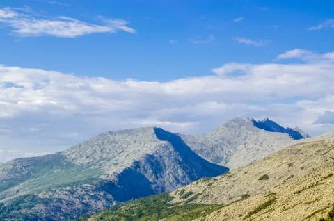 View from high mountain. clouds in the sky Stock Photos