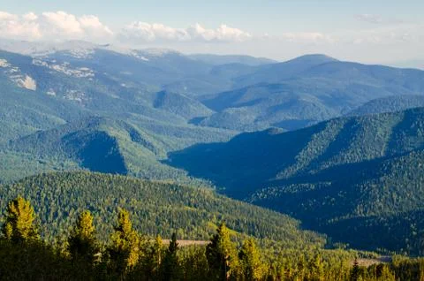View from high mountain. clouds in the sky Stock Photos