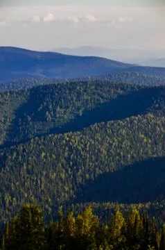 View from high mountain. clouds in the sky Stock Photos