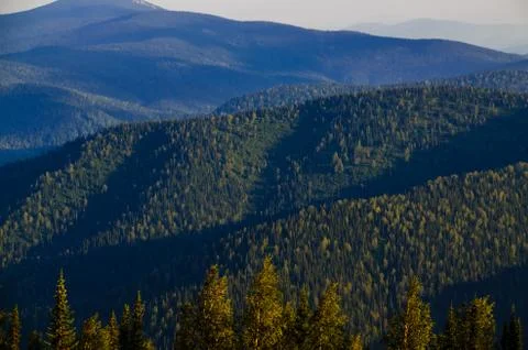 View from high mountain. clouds in the sky Stock Photos