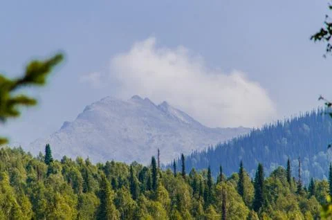 View from high mountain. clouds in the sky Stock Photos