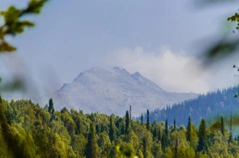 View from high mountain. clouds in the sky Stock Photos