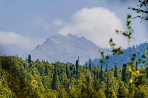 View from high mountain. clouds in the sky Stock Photos