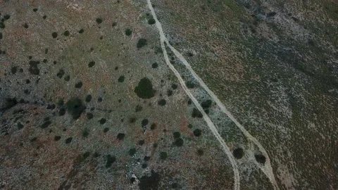 View from the high to the mountain path Stock Footage 239656543