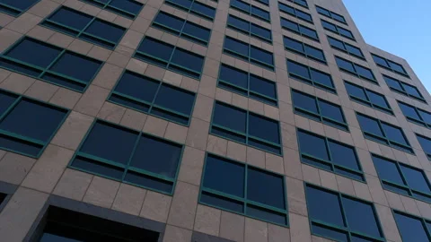 View of a high rise office building with windows Video stock 289326904
