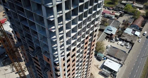 View of high rise residential complex un... | Stock Video | Pond5