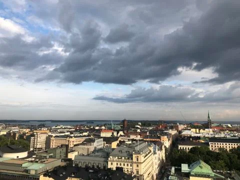View from a high skyscraper Stock Photos