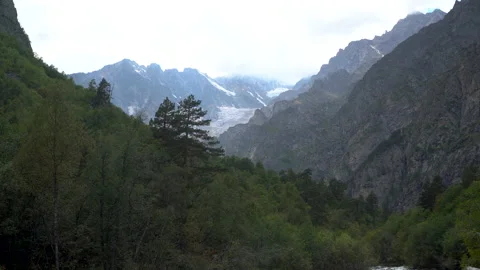View of high snowy mountains. Stock Footage 140276164