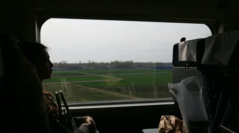 View from high speed train in China 動画素材 53513400