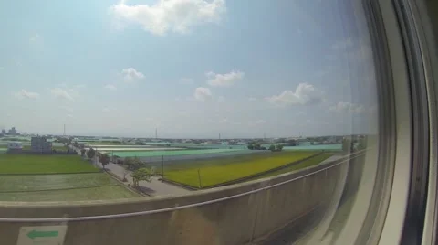 View from high speed train from taipei to kaoshiung Stock Footage 41028951