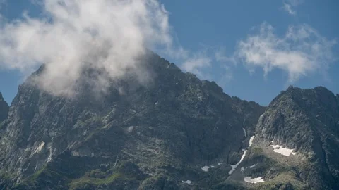 View of the High Tatras from the Polish side Stock Footage 253664745