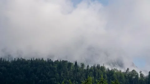 View of the High Tatras from the Polish side, peak Giewont peak Stock Footage 253664880