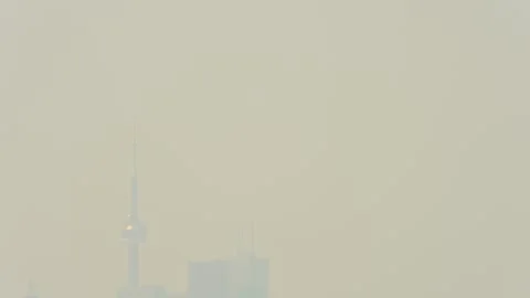 View of high temperatures and oppressive humidity in the air atmospheric mo.. Stock Footage 311734275