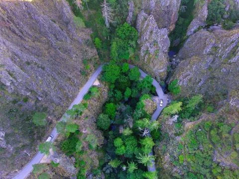 A view from the highest point of Serra da Estrela, Portugal. Stock Photos