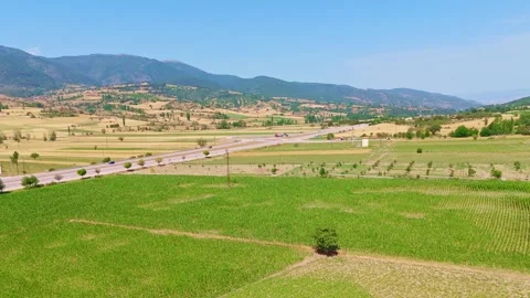 View a highway and a field with. Stock Footage 284676929