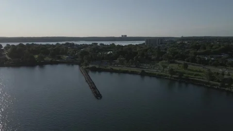 A View of the Highway and Shore Vídeo Stock 158273770