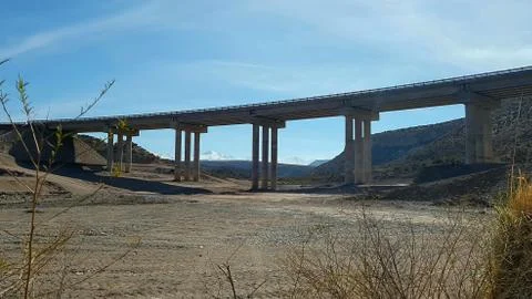 View of highway bridge from below Stock Photos