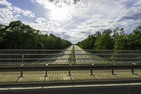 View from a highway bridge in Germany Foto stock