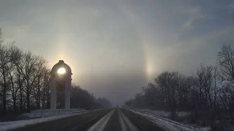 View of the highway in the sky halo Stock Footage 224201357