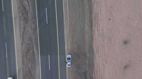 View of Highway Zooming into Ground Texture 動画素材 339035058