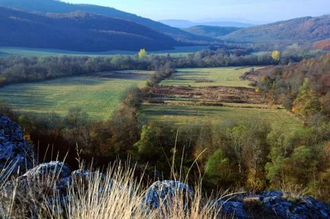 View from the Hill in the Fall Stock Photos