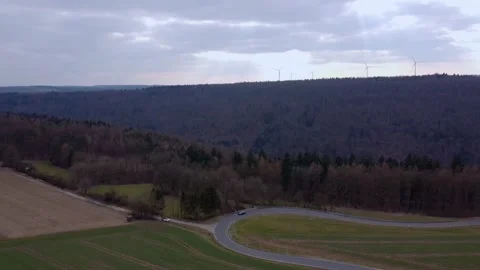 View from the hill to the forest and the road 動画素材 174271657