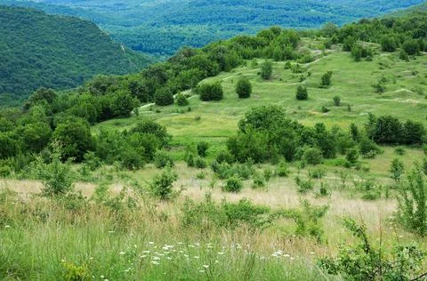 View from the hill in May Stock Photos