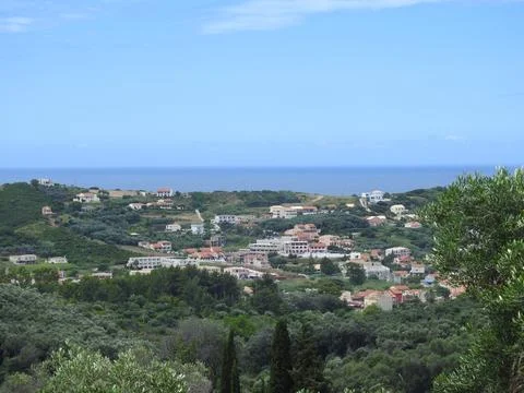 View from a hill. Stock Photos
