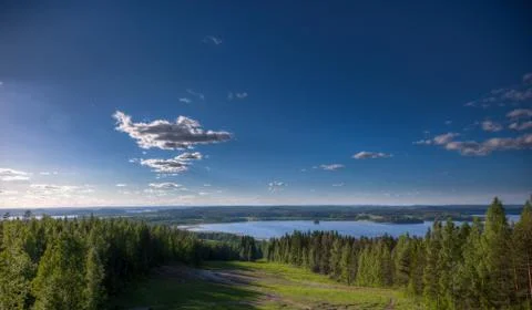 View from a hill top Stock Photos