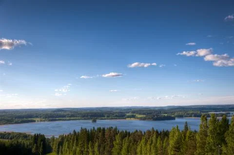 View from a hill top Stock Photos