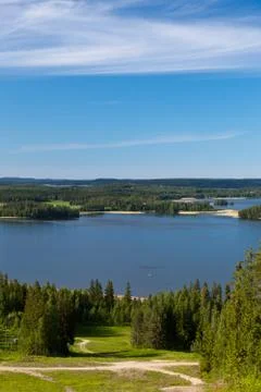 View from a hill top Stock Photos