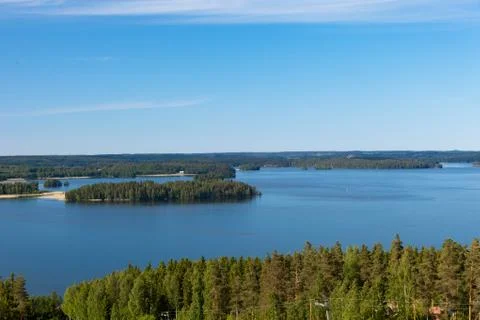 View from a hill top Stock Photos